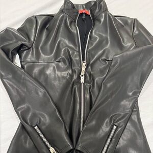 Patrice Catanzaro Black Full-Body Catsuit with Zippers